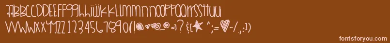 Southbeaches9 Font – Pink Fonts on Brown Background