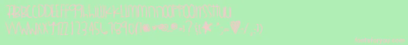 Southbeaches9 Font – Pink Fonts on Green Background