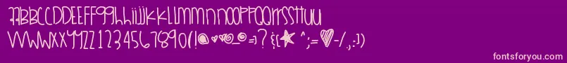 Fonte Southbeaches9 – fontes rosa em um fundo violeta