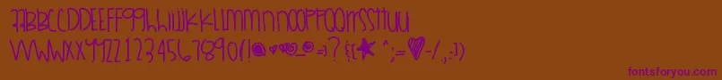 Шрифт Southbeaches9 – фиолетовые шрифты на коричневом фоне