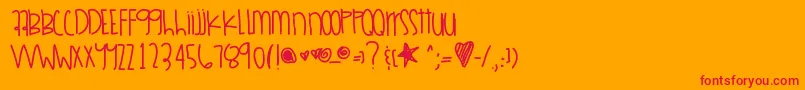 Southbeaches9 Font – Red Fonts on Orange Background