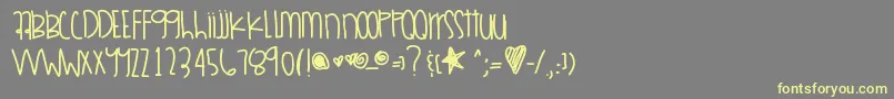Southbeaches9 Font – Yellow Fonts on Gray Background
