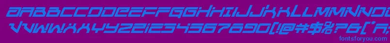 Unitedplanetssemiboldital Font – Blue Fonts on Purple Background