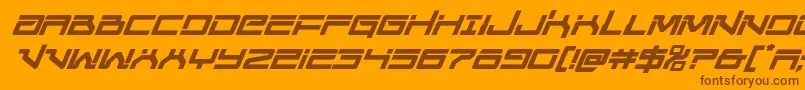 Unitedplanetssemiboldital Font – Brown Fonts on Orange Background
