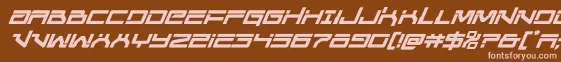 Unitedplanetssemiboldital Font – Pink Fonts on Brown Background