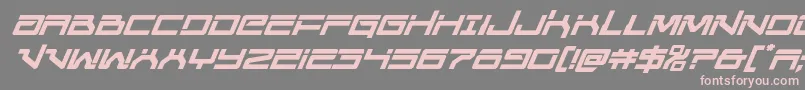 Unitedplanetssemiboldital Font – Pink Fonts on Gray Background