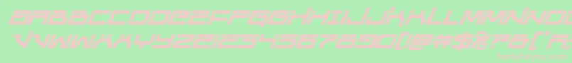 Unitedplanetssemiboldital Font – Pink Fonts on Green Background