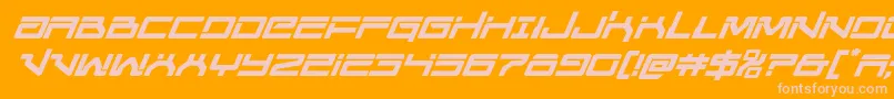 Unitedplanetssemiboldital Font – Pink Fonts on Orange Background