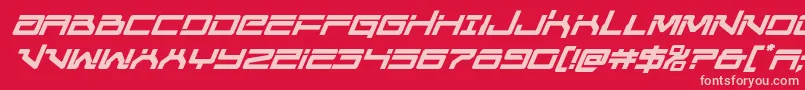 Unitedplanetssemiboldital Font – Pink Fonts on Red Background
