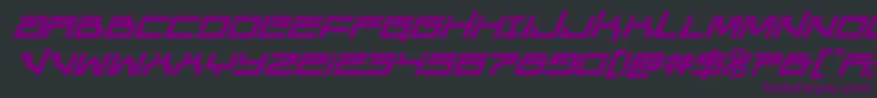 Unitedplanetssemiboldital Font – Purple Fonts on Black Background