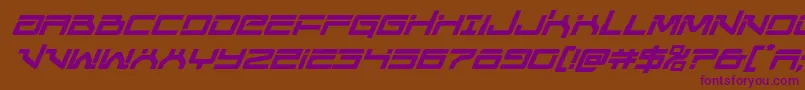 Unitedplanetssemiboldital Font – Purple Fonts on Brown Background