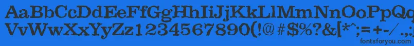 Шрифт ClarerandomMedium – чёрные шрифты на синем фоне