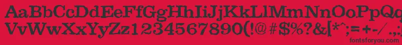 ClarerandomMedium Font – Black Fonts on Red Background