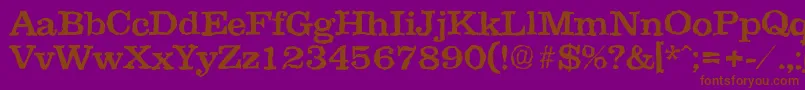 ClarerandomMedium Font – Brown Fonts on Purple Background