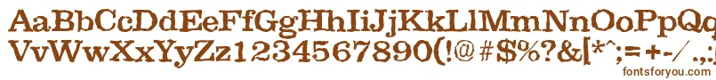 ClarerandomMedium-fontti – ruskeat fontit valkoisella taustalla