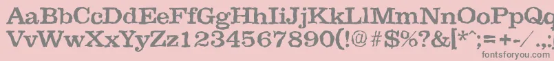 ClarerandomMedium Font – Gray Fonts on Pink Background