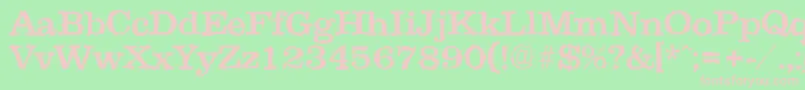 ClarerandomMedium Font – Pink Fonts on Green Background