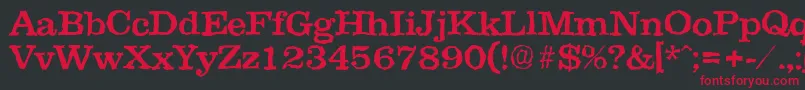 ClarerandomMedium Font – Red Fonts on Black Background