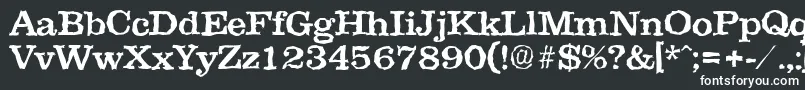 ClarerandomMedium-fontti – valkoiset fontit mustalla taustalla