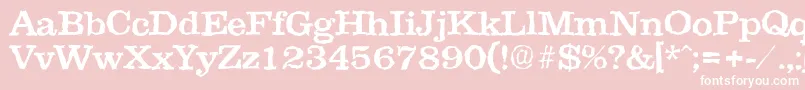 ClarerandomMedium Font – White Fonts on Pink Background