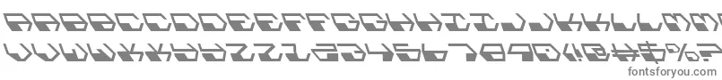 フォントDeranianLeftalic – 白い背景に灰色の文字