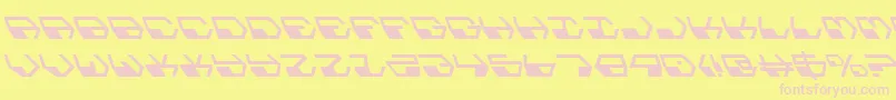 DeranianLeftalic Font – Pink Fonts on Yellow Background