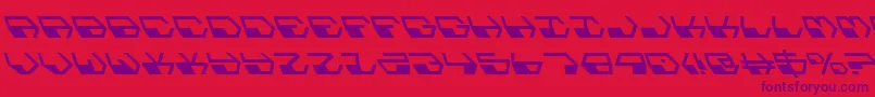 DeranianLeftalic Font – Purple Fonts on Red Background