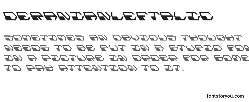 Review of the DeranianLeftalic Font