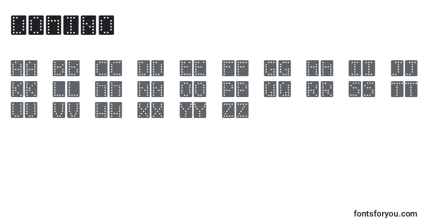 Шрифт Domino – алфавит, цифры, специальные символы