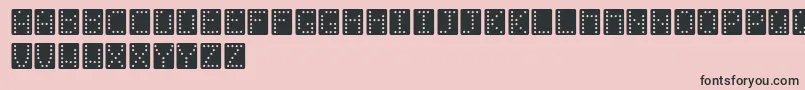 Domino Font – Black Fonts on Pink Background