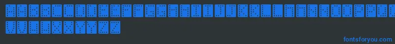 Więcej informacji o czcionce Domino Czcionka Domino – niebieskie czcionki na czarnym tle