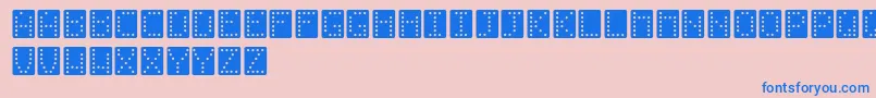 More about Domino Font Domino Font – Blue Fonts on Pink Background