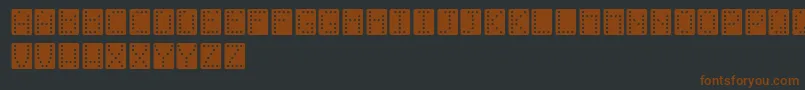 Domino Font – Brown Fonts on Black Background