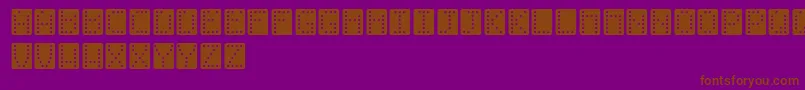 Domino Font – Brown Fonts on Purple Background