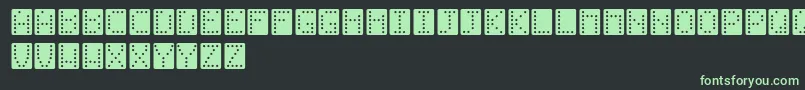 Domino-fontti – vihreät fontit mustalla taustalla