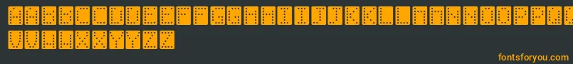Domino Font – Orange Fonts on Black Background
