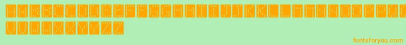 More about Domino Font Domino Font – Orange Fonts on Green Background