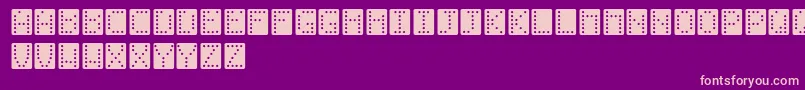 Domino Font – Pink Fonts on Purple Background