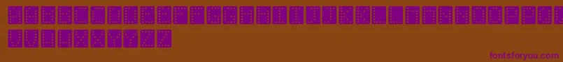 Domino Font – Purple Fonts on Brown Background