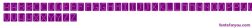 Domino Font – Purple Fonts on White Background