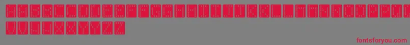 Domino Font – Red Fonts on Gray Background