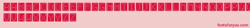 Domino Font – Red Fonts on Pink Background
