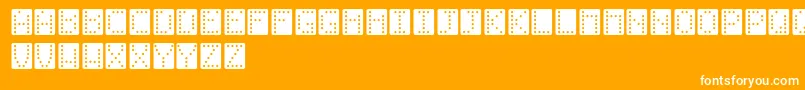 Domino Font – White Fonts on Orange Background