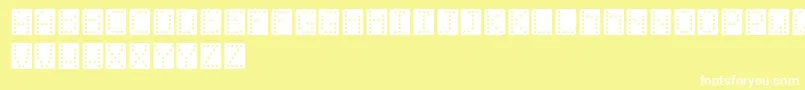 Domino Font – White Fonts on Yellow Background