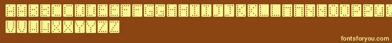 Шрифт Domino – жёлтые шрифты на коричневом фоне