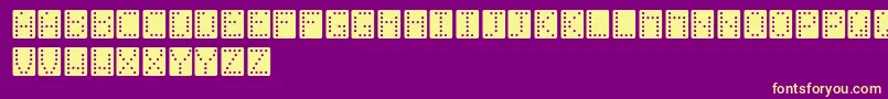 Domino Font – Yellow Fonts on Purple Background