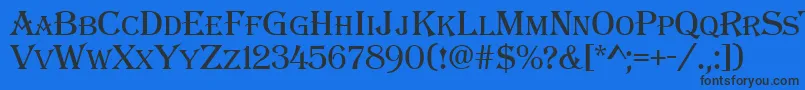 Algeric Font – Black Fonts on Blue Background