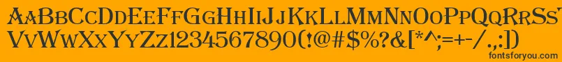 Algeric Font – Black Fonts on Orange Background