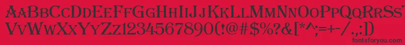 Algeric Font – Black Fonts on Red Background