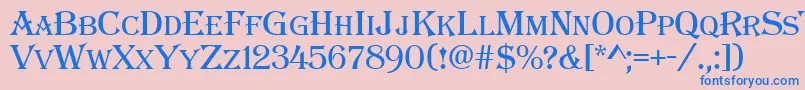 Algeric Font – Blue Fonts on Pink Background